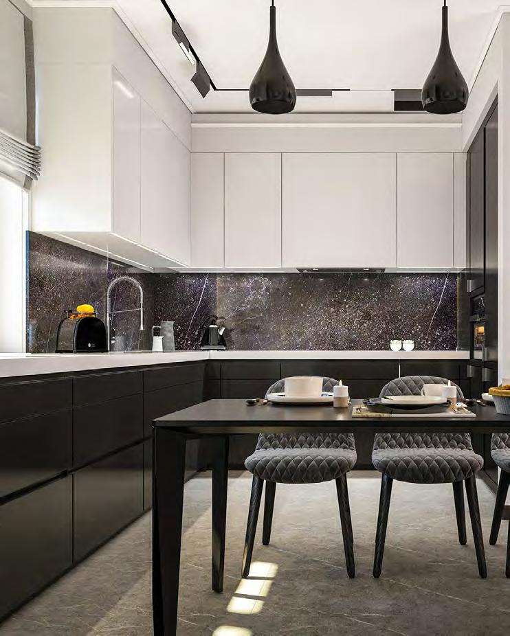 Complete Full Set White Modern Kitchen Furniture Cabinet