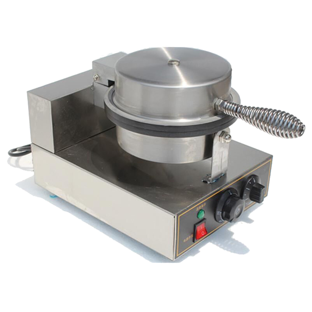 Stainless Steel 4 Half Baker Electric One Plate Cone Ice Cream Machine Waffle Maker Snack Machine