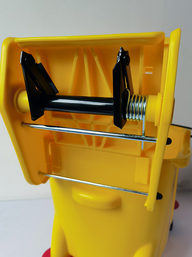 Plastic Hospital Hotel Cleaning Squeeze Wringer Trolley Mop Bucket with Wheels