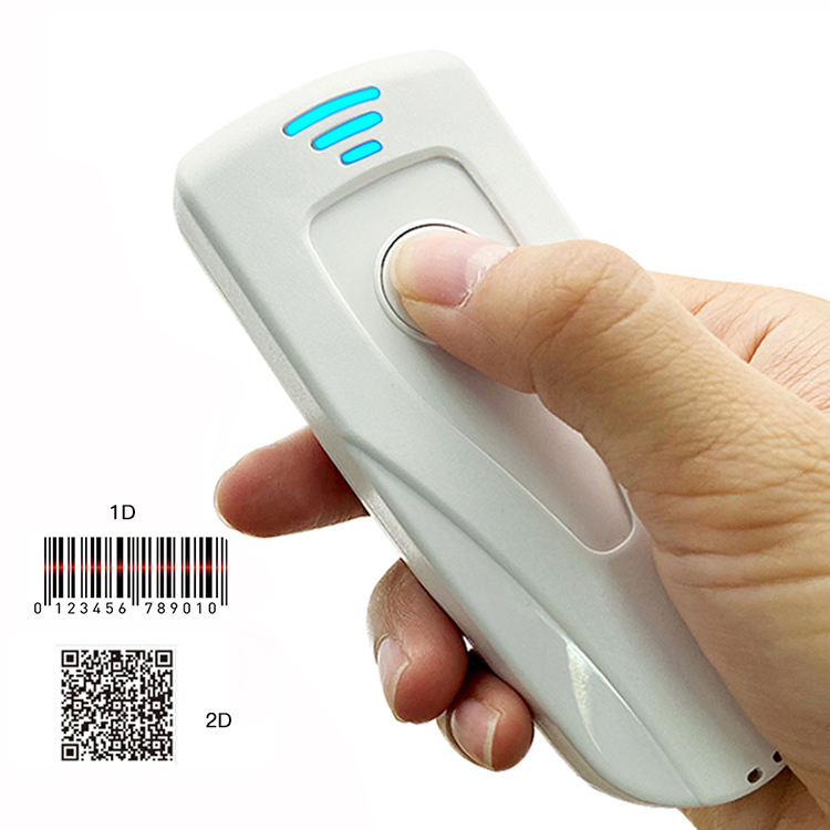 Save Edoo Factory Portable Barcode Reader 1d 2D Wireless Bt 2.4G Barcode Scanner for Supermarket Retail Store