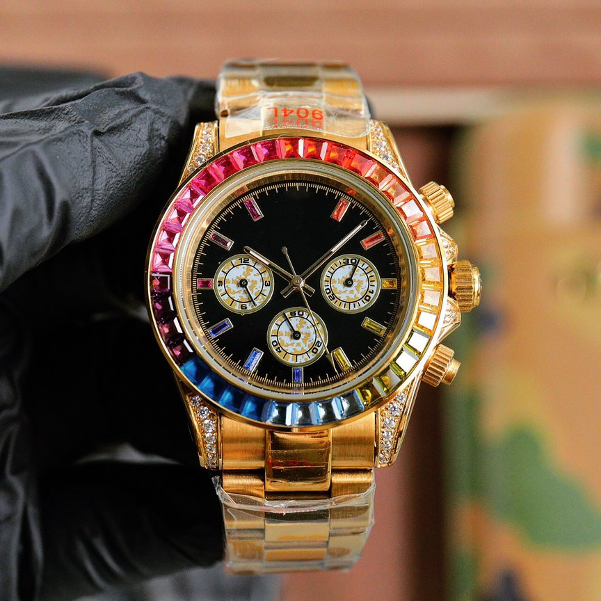 Luxury Rainbow Circle Watch, Stainless Steel Wristwatch, Wholesale