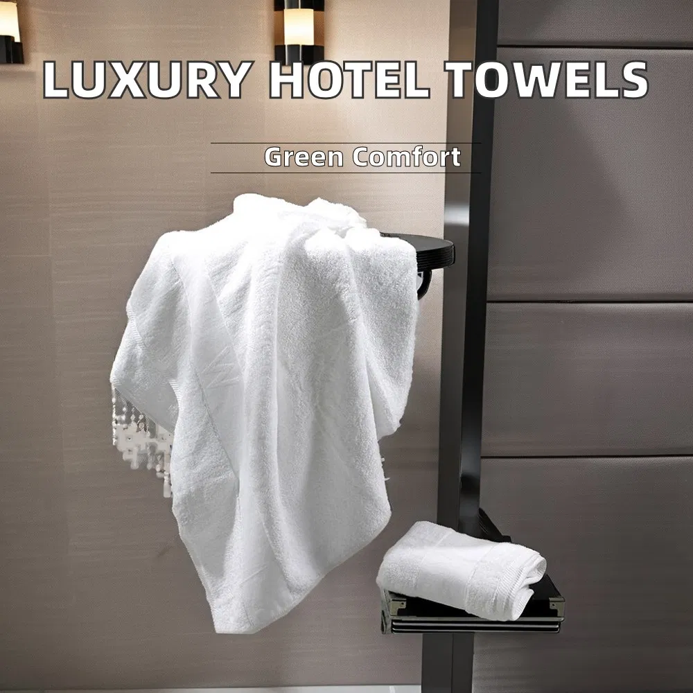 Logo Custom Wholesale Supply 100 Pure Cotton White Hotel SPA Bath Towels