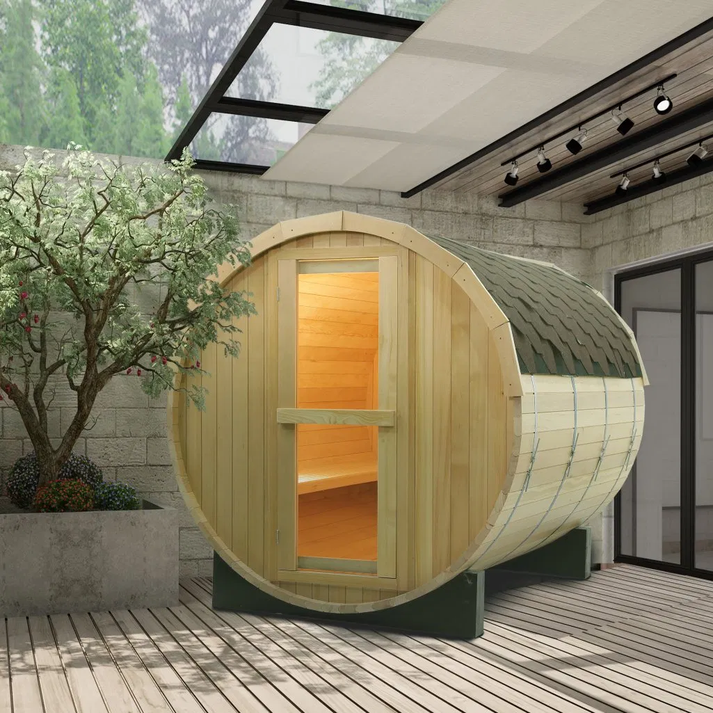 Бочковая сауна из красного кедра на 4-8 человек