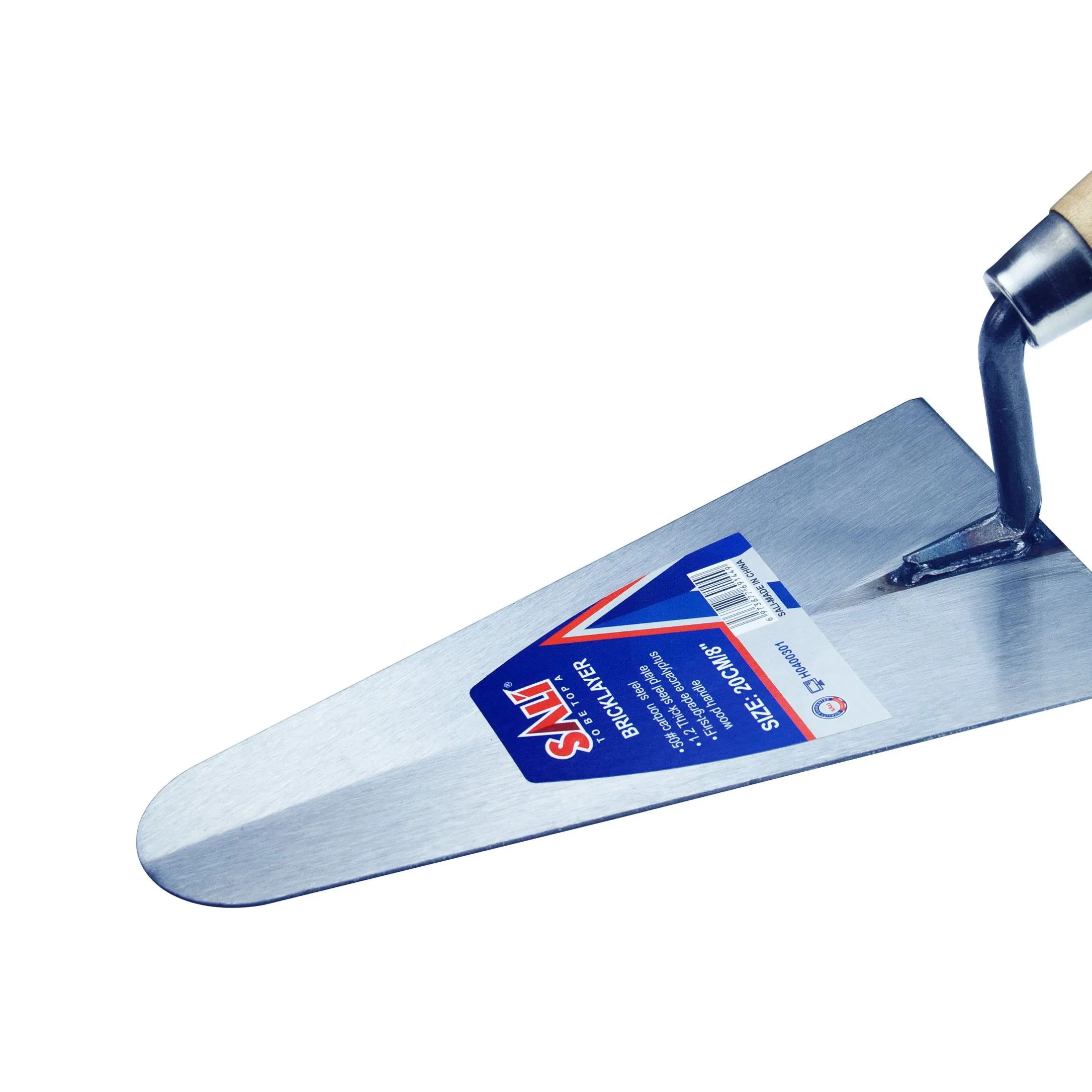 Sali 20cm Carbon Steel Wood Handle Bricklaying Trowel