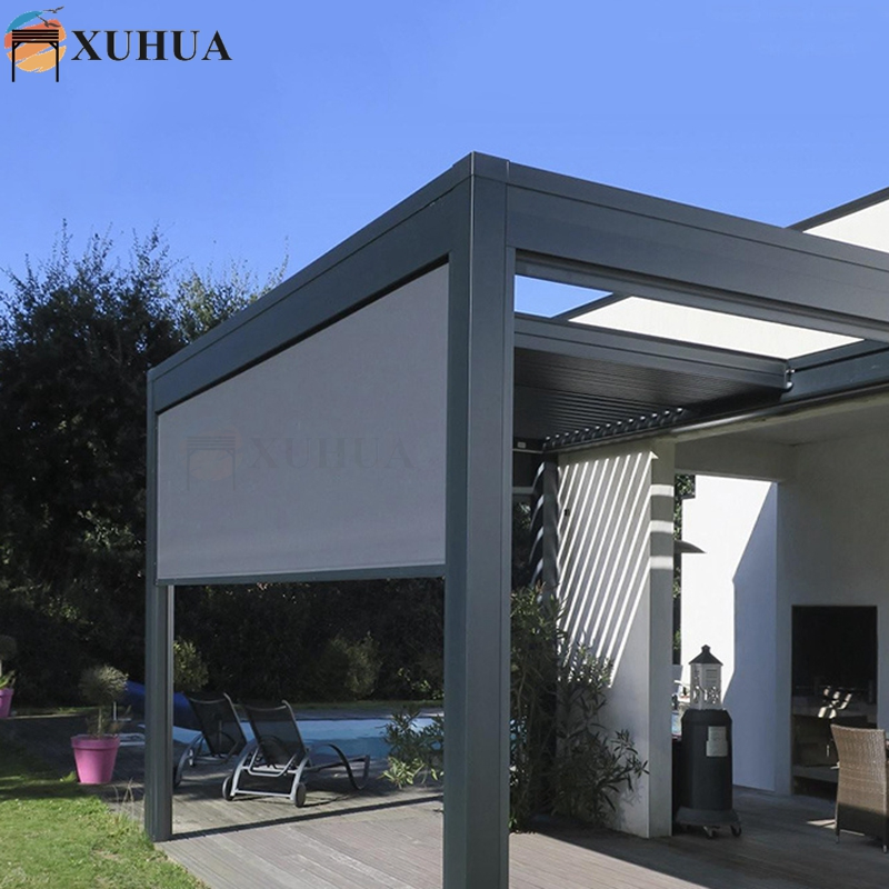 Xuhua Bioclimatic Motorized Louvre Aluminium Automatic Roof Louvers Pergola Patio Outdoor Blinds