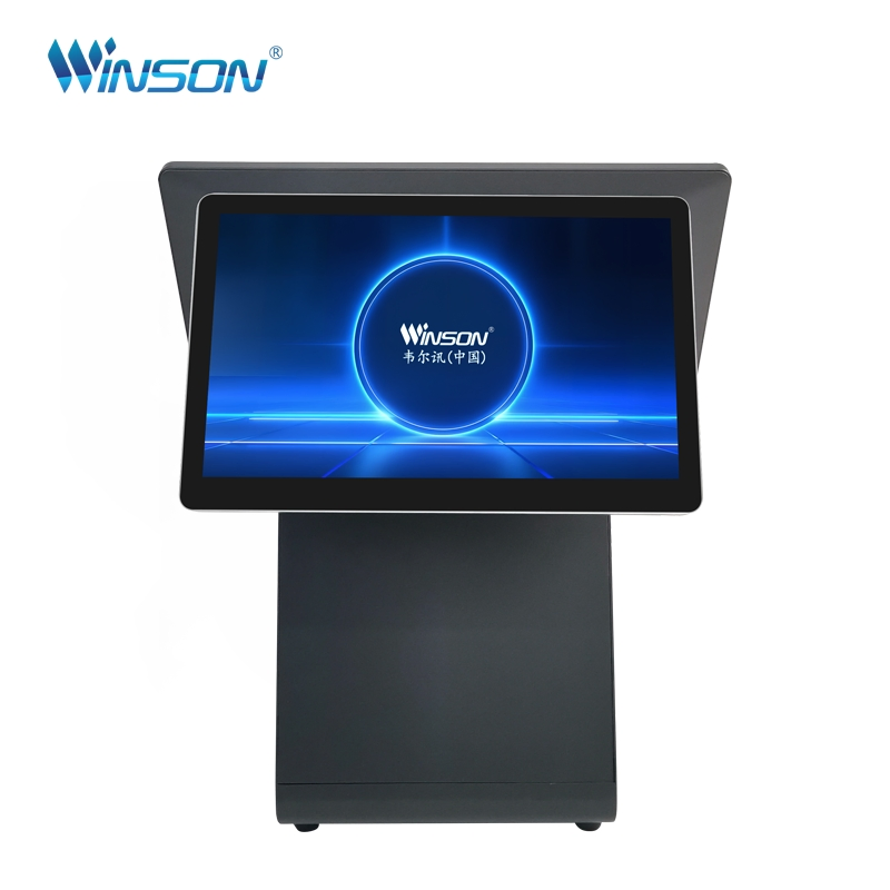 Capacitive Touch Dual Screen 15.6 Inch POS Terminal Android 13 8GB RAM 4-Core CPU 128GB Storage Fast Food POS