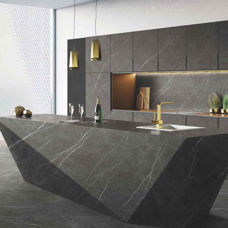 Kitchen Countertop Bosnia Grey Artificial Marble Sintered Stone