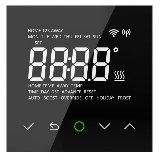 WiFi Black Panel Touch Screen Thermostat for Floor Heating with Eco Design