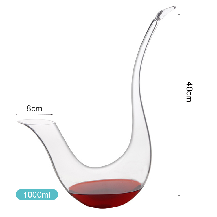 European Personalized Creative Mermaid Shaped Transparent Crystal Glass Decanter 1000ml Red Wine Decanter for Home