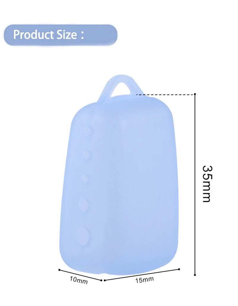 Custom Size 10X15X35mm Food Grade Silicone Toothbrush Razor Protect Case Silicone Eco-Friendly Tooth Brush Cover