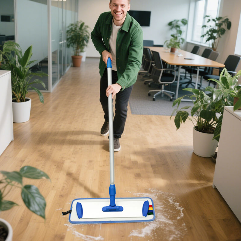 16"/ 24" Flat Microfiber Wet/ Dry Mop with 59" Aluminum Handle