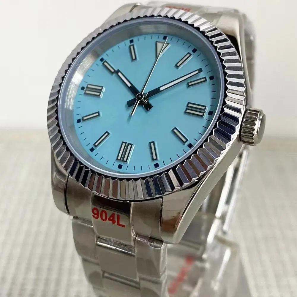OEM ODM High Quality 40mm New Men's Automatic Mechanical Watch Luxury Blue Dial Sapphire Mechanical Movement Watch