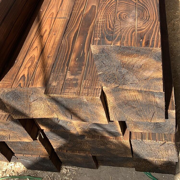 Factory Price Straight Furniture Board Decoration Wood Board a Variety of Specifications Carbonized Poplar Solid Wood Board Price