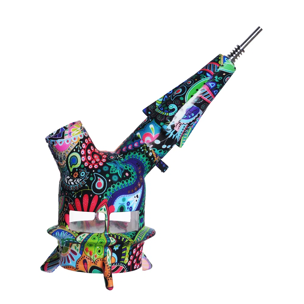 4-in-1 Nectar Collector UFO Hybrid Silicone Waterpipe DAB Rigs