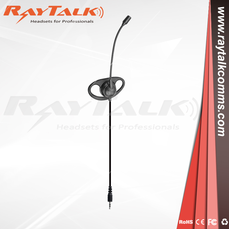 D Shape Flexible Boom Mic Headset for Motorola 2 Pin Radios Cp200, Dp1400