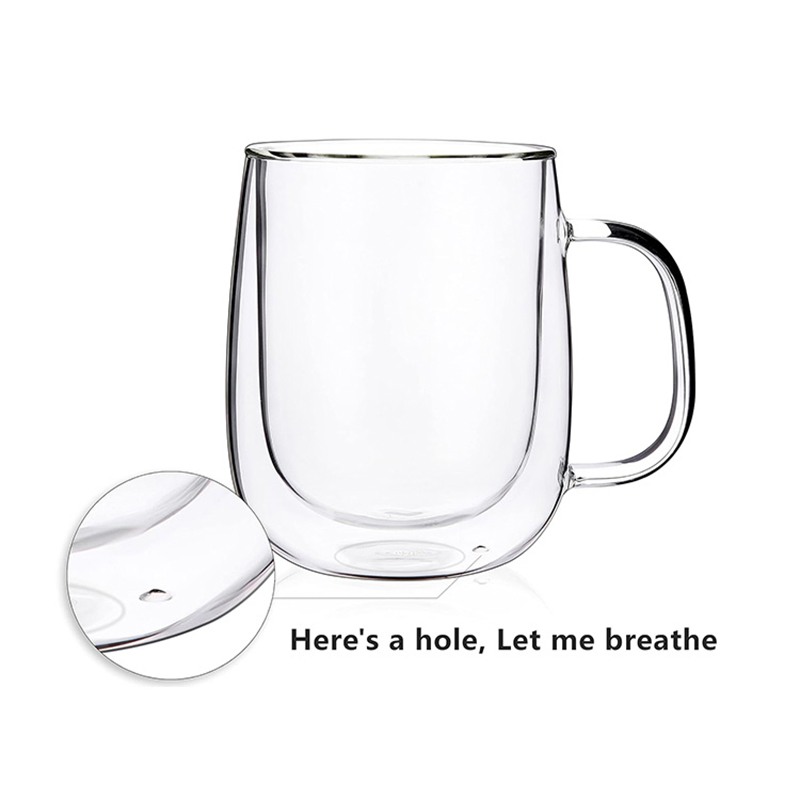 Elegant Double Wall Coffee Glass for Tea and Coffee Lovers 500ml