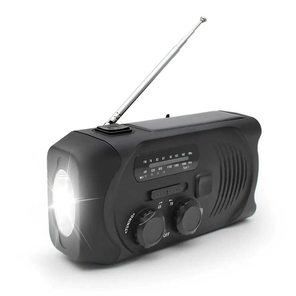 Multifunctional Portable Hand Home Radio Solar with Crank Dynamo Powered Am/FM/Noaa Weather Radio Use Emergency LED Flashlight