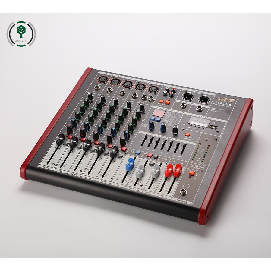 Dual Playback Mode KTV Conference Live Event Professional Audio Mixer