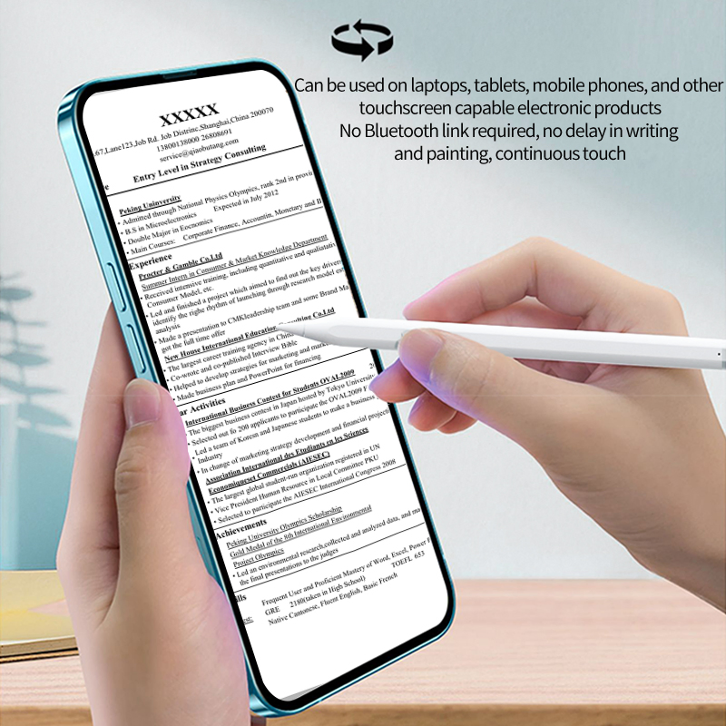 Stylus Pen for Fast Charge Active Pencil Compatible with 2018-2023 Apple iPad PRO11&12.9 Inch, iPad Air 4, iPad Mini 6 White