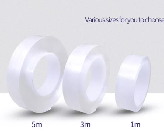 Double Sided Washable Adhesive Tape Multifunctional Removable Transparent Grip Tape Free Sample Nano Tape