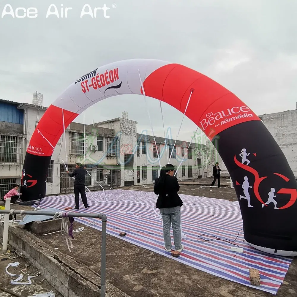 Custom Printing Logo Outdoor Advertising Inflatable Half Round Arch Built-in Fan