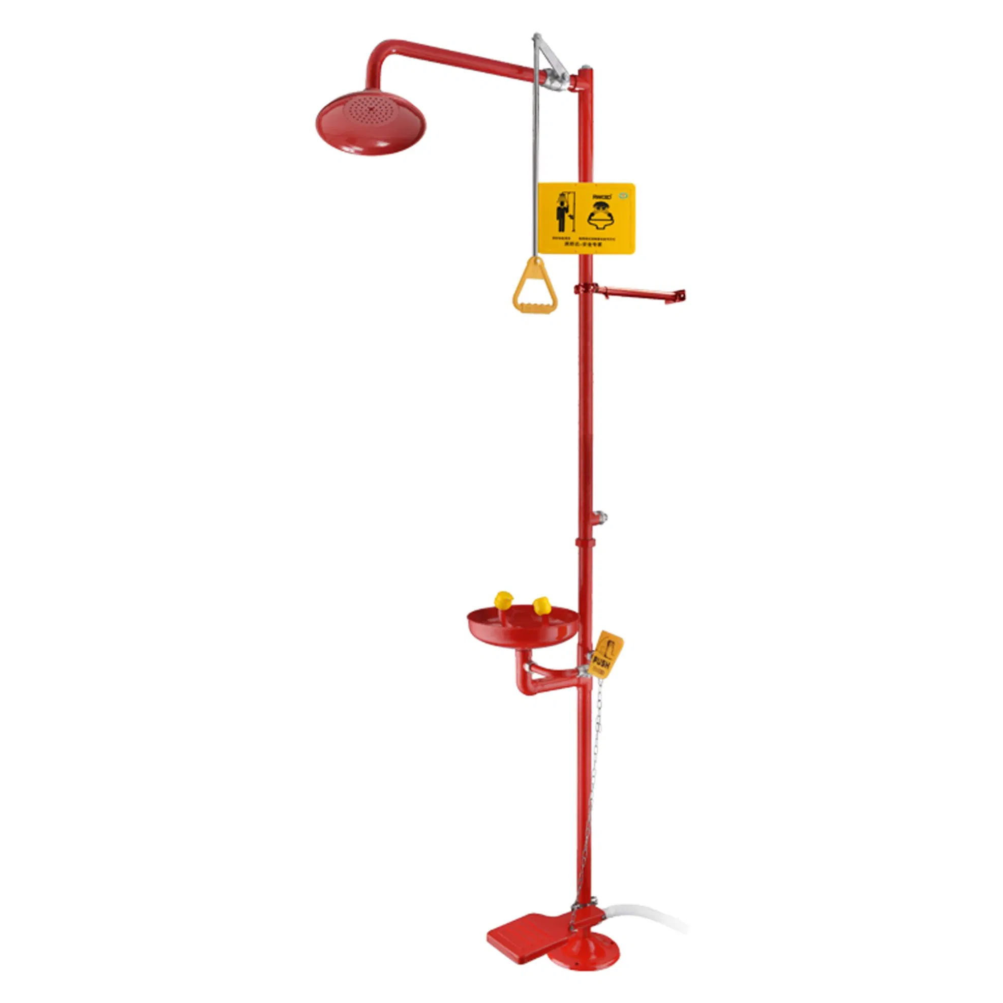 Industrial Grade Emergency Shower with Stainless Steel Eye Wash