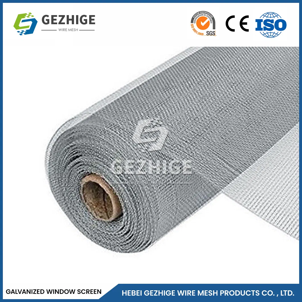 Gezhige Sample Available Window Mesh Insect Screen Manufacturing 16 X 16 Mesh Casement Window Screens China Plain Weave Fly Screens for Windows and Doors