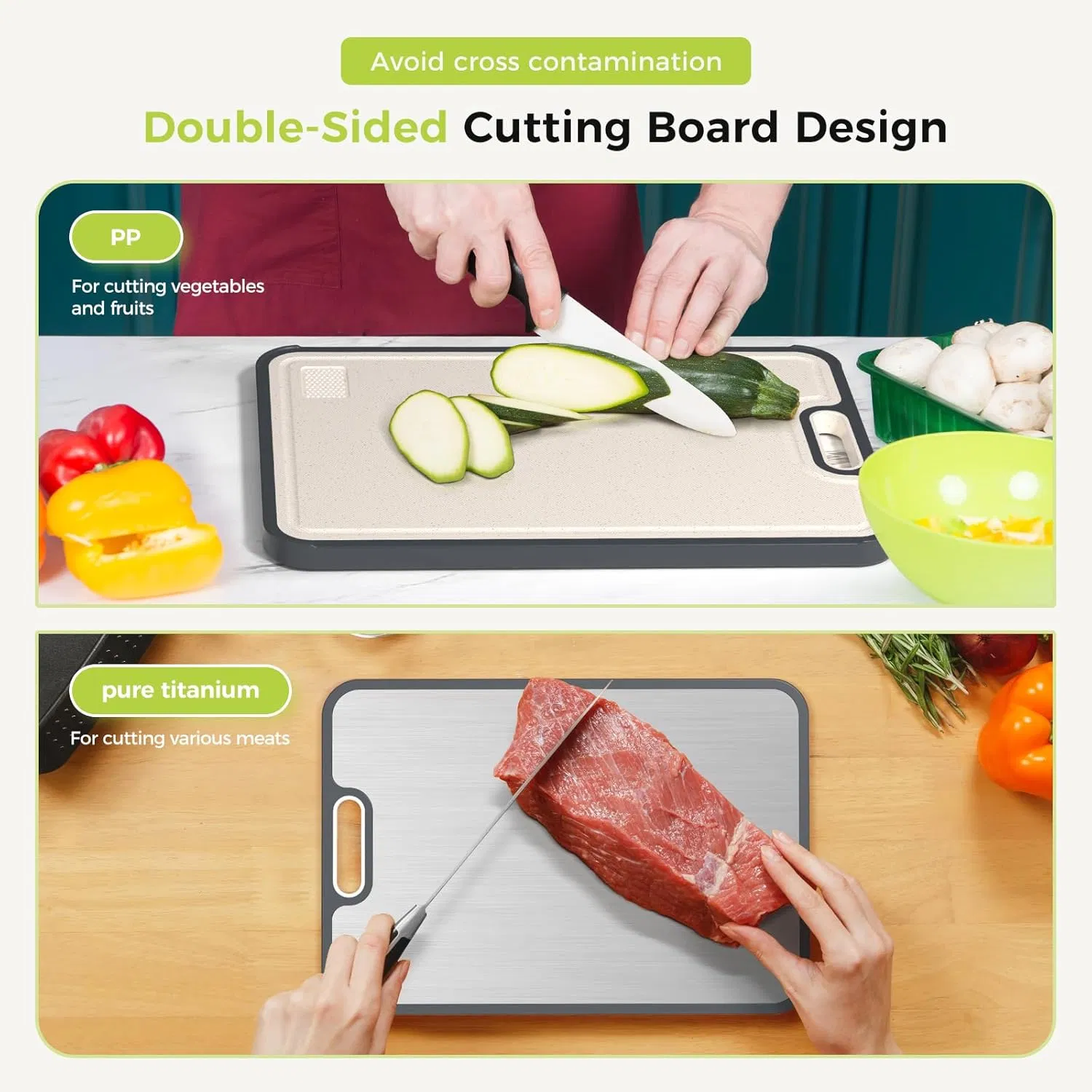 Premium Multifunctional Cutting Board Made of Durable Stainless Steel Kitchen Ware