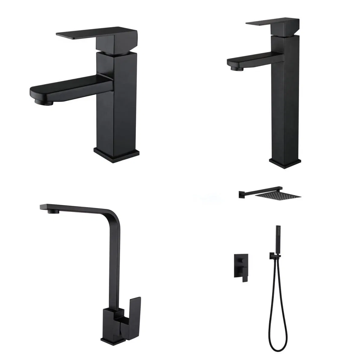 Смеситель для раковины Pinslon, нержавеющая сталь, черный