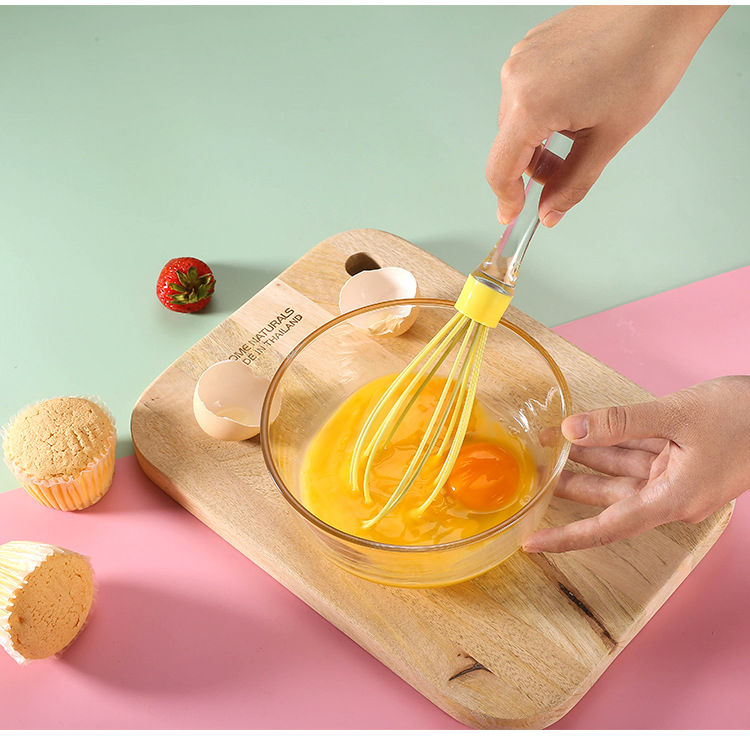 Ручной силиконовый венчик для яиц с антискользящей ручкой