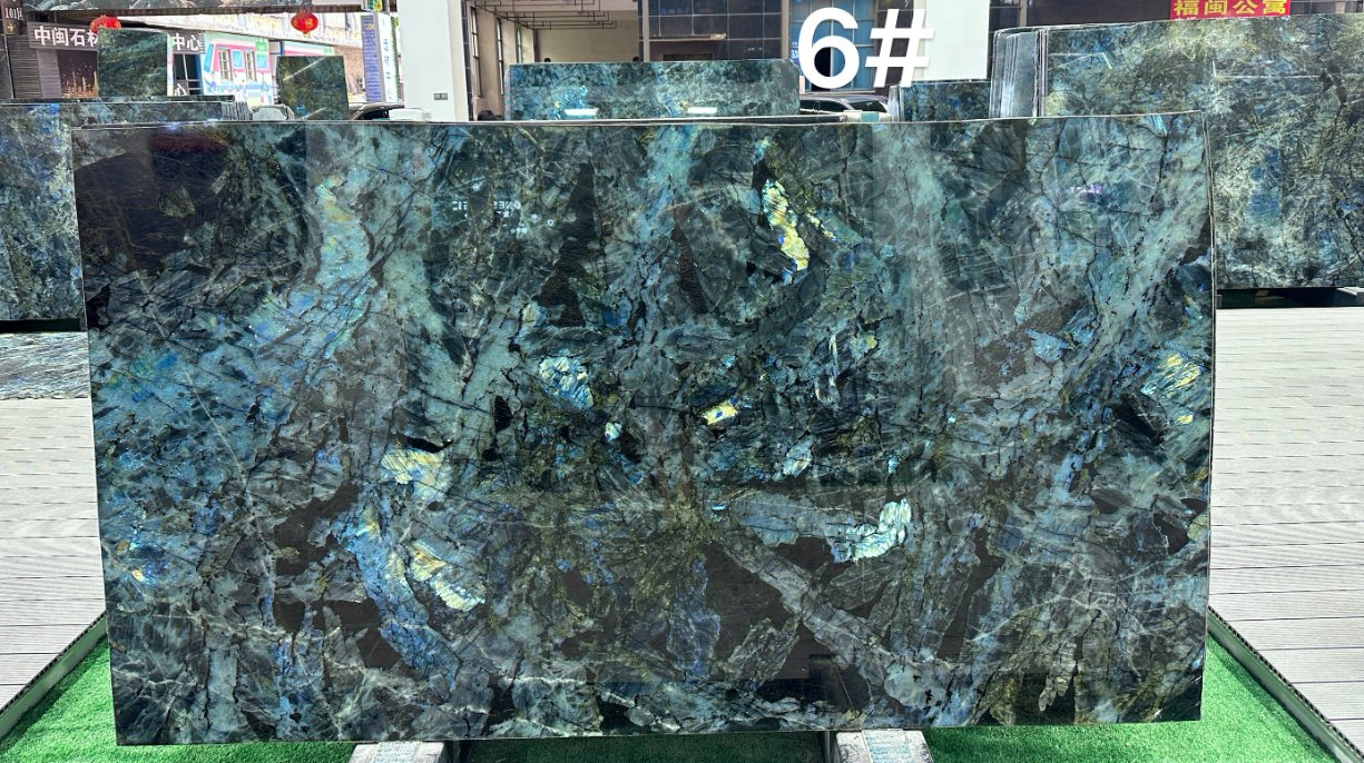 Lemurian Blue, Labradorite Blue Granite Slabs for Kitchen and Countertop, Table