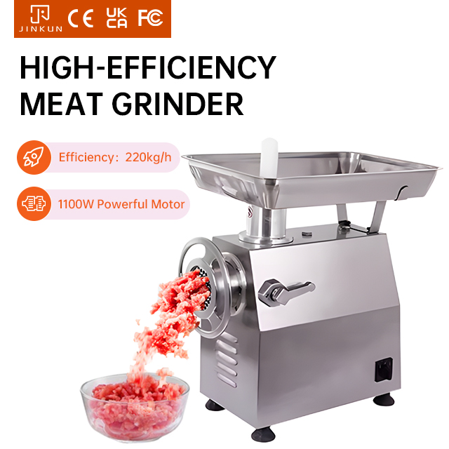 High Performance Electric Meat Grinder Jinkun Stainless Steel Machine for Market and Restaurant Use