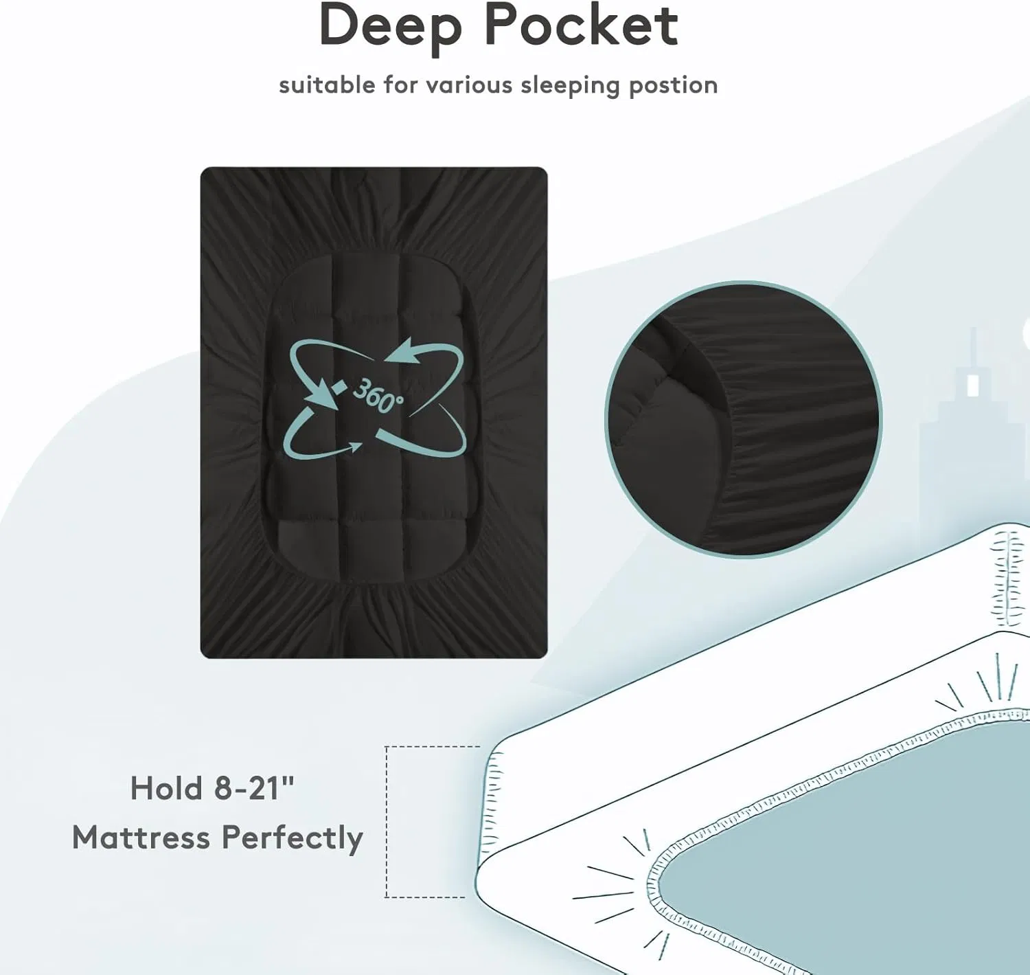 Mattress Topper, Extra Thick Mattress Pad Cover for Back Pain