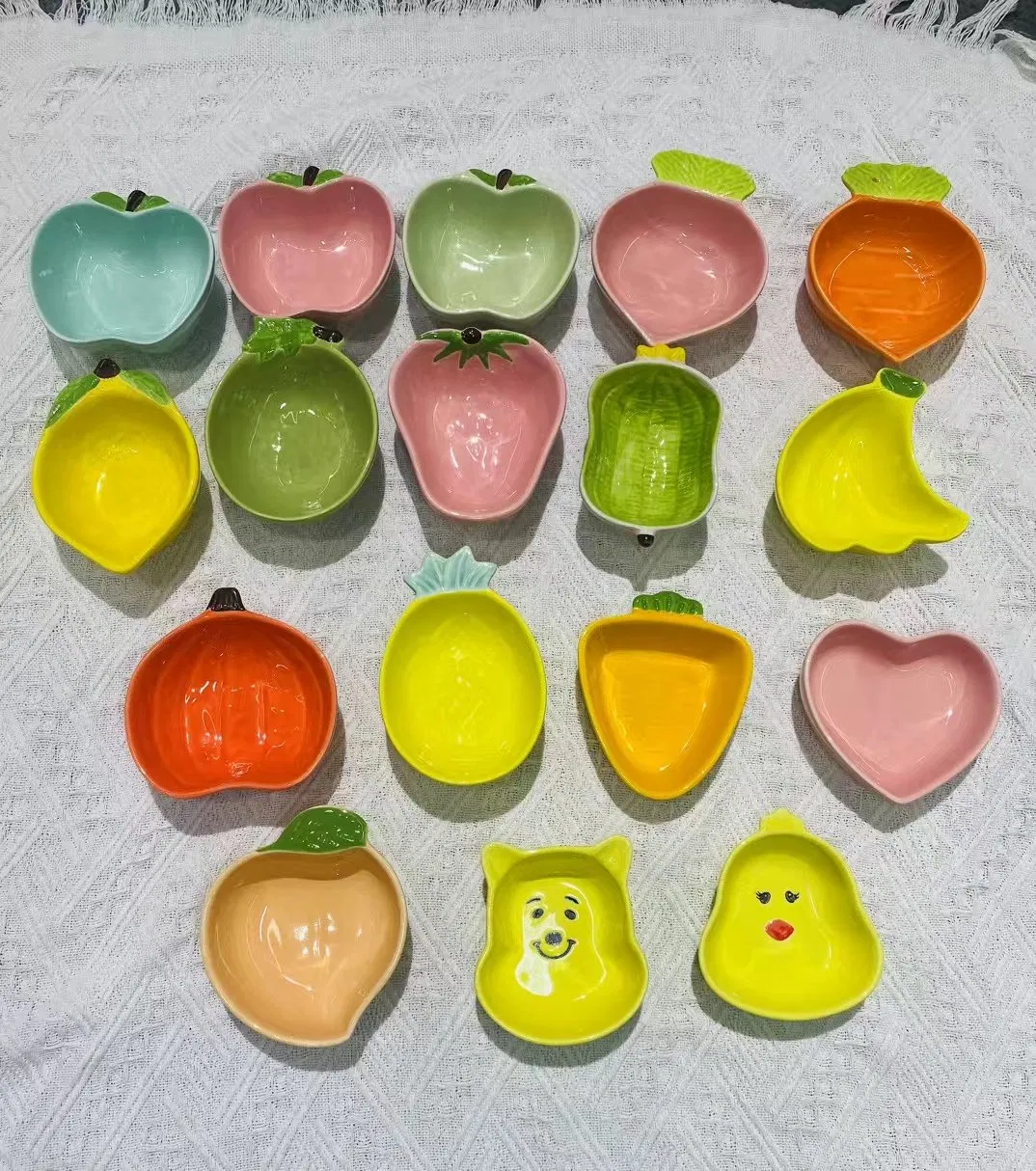 4"Saucer Soup Bowl Plate Various Shape Pad Printing Ceramic Porcelain Tableware