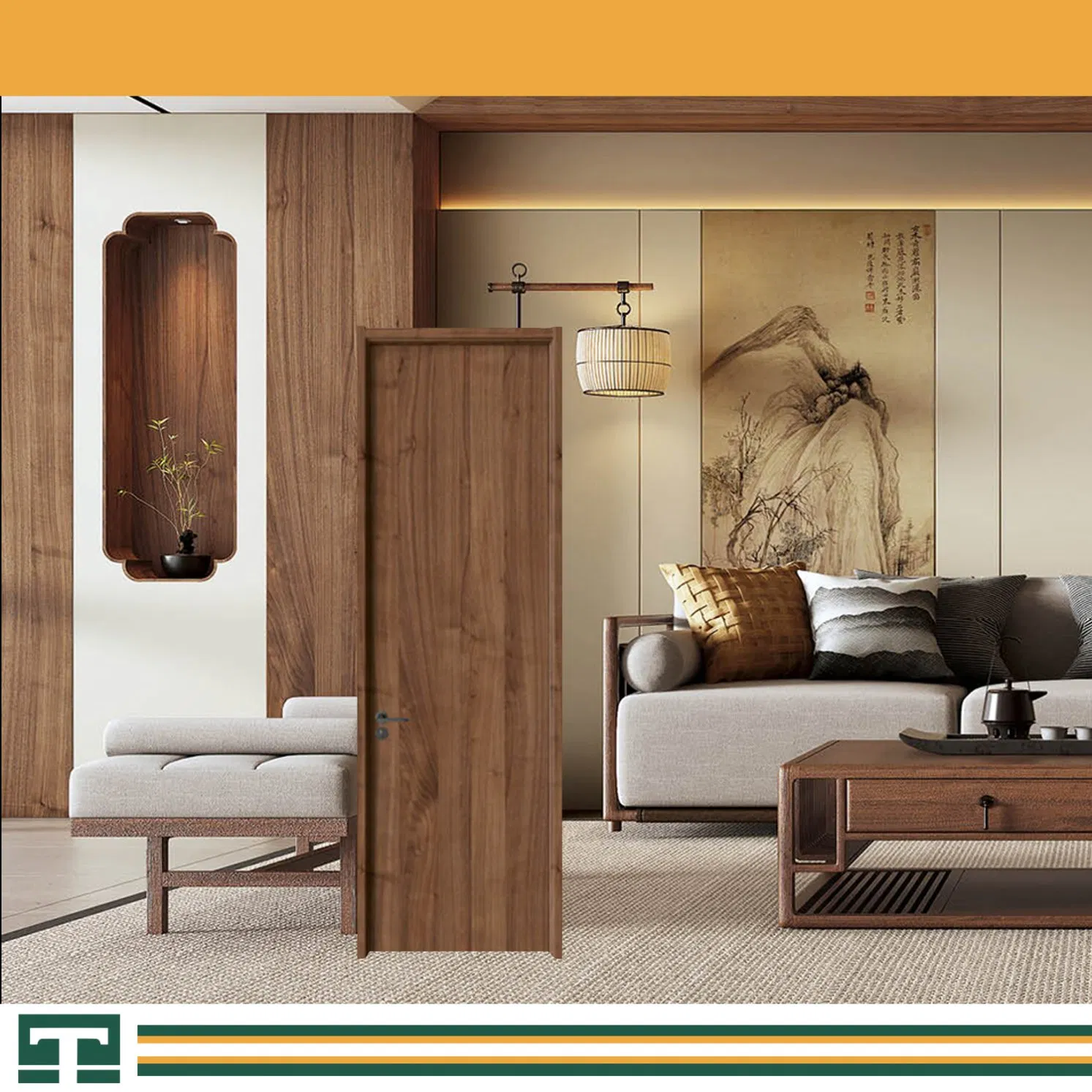 Modern Interior Room Main Oak Wooden Double Leaf Solid Wood Security WPC PVC Soundproof Sliding Entrance Hotel Plastic Polymer Carbon Crystal Shaker House Door