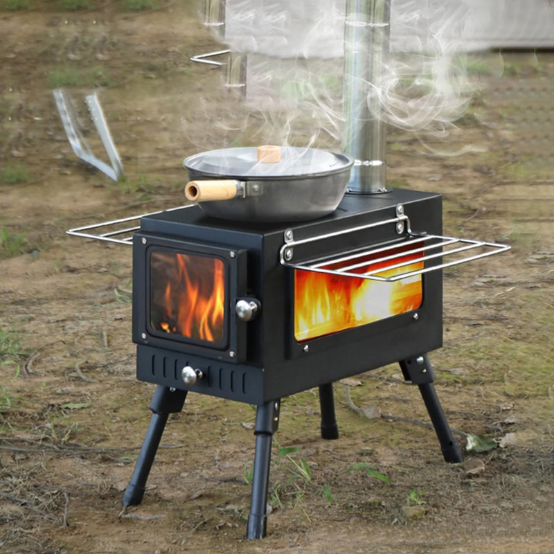 Outdoor Sauna Hot Tent Stove, Rocket Stove Heater Portable Camping Wood Stove for Dry Sauna Home Party Cooking Stove