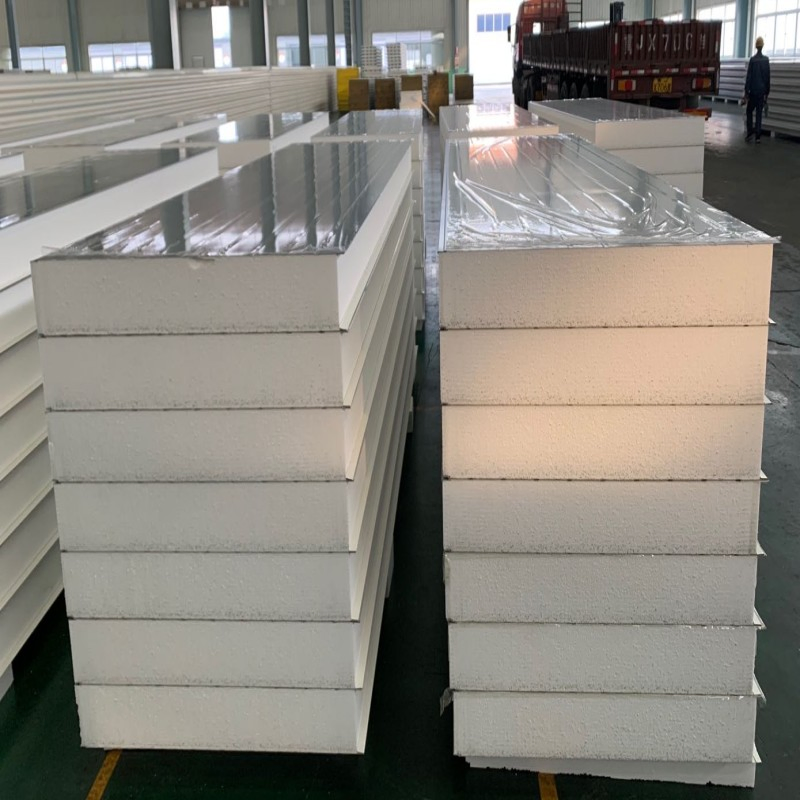 Insulated EPS/Rockwool/PU/Polyurethane Foam Wall Roof Construction Material Sandwich Panel for Warehouse/Workshop/Coldroom/Cleanroom
