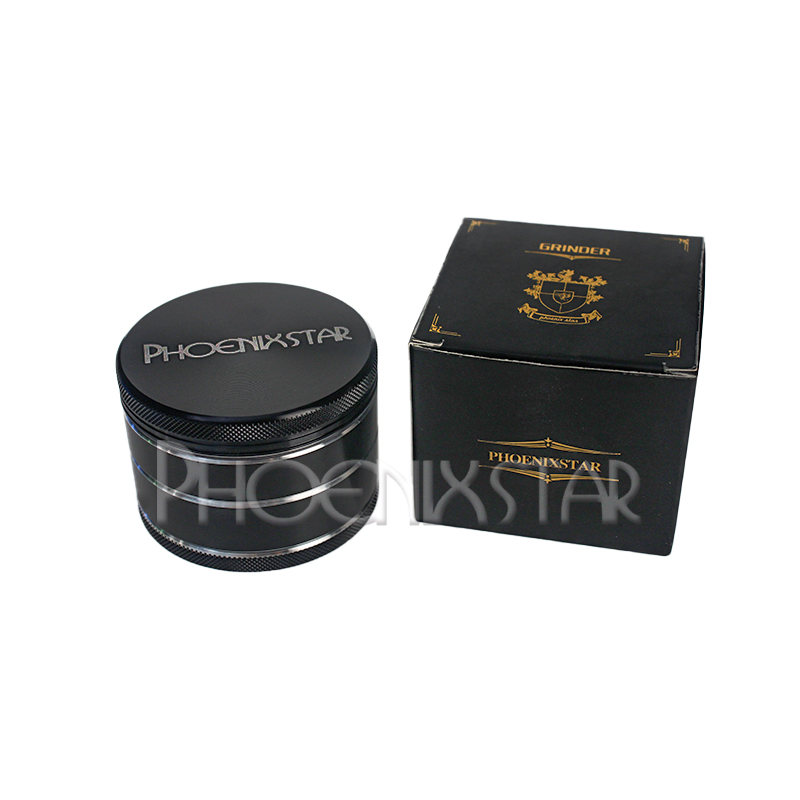 Wholesale Grinder 2.4" and 1.8" in Height Herb Grinder Custom Logo Wooden Handle Smoking Accssory Grinder