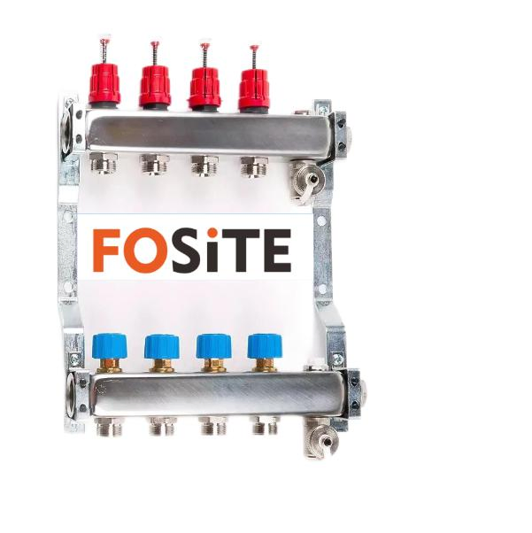 Long Flow Meter Brass Water Manifold with for Underfloor Heating Manifold