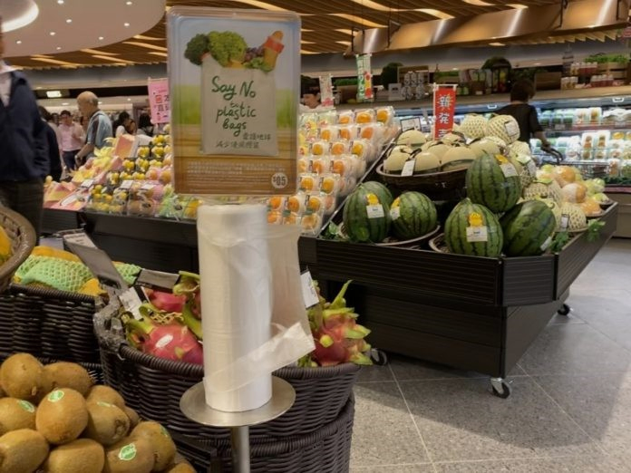 Large Food Fruit Vegetable Packaging Poly Trolley Plastic Bag Custom Print Wholesale