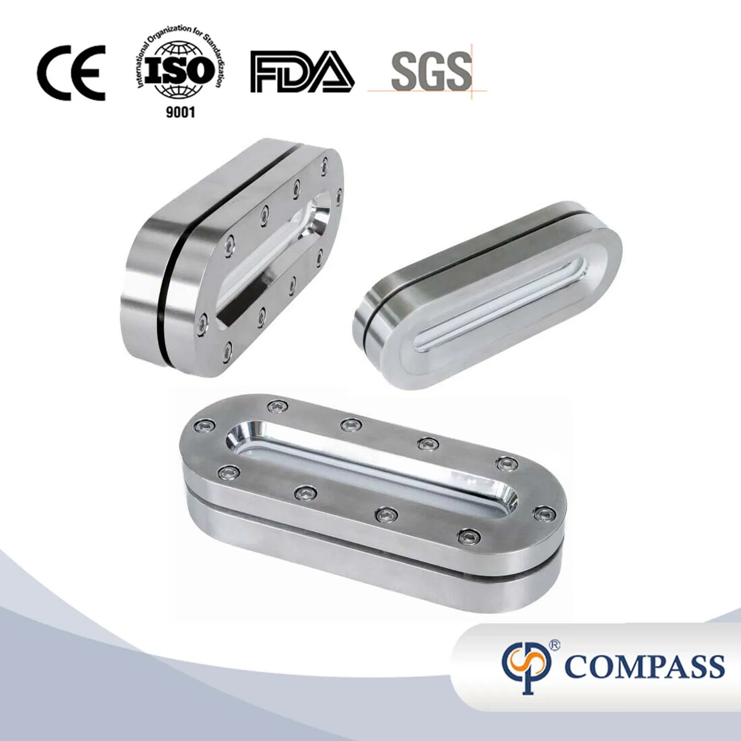 Sanitary Food Grade Stainless Steel SS304 Long Circular Vertical View Tank Sight Glass