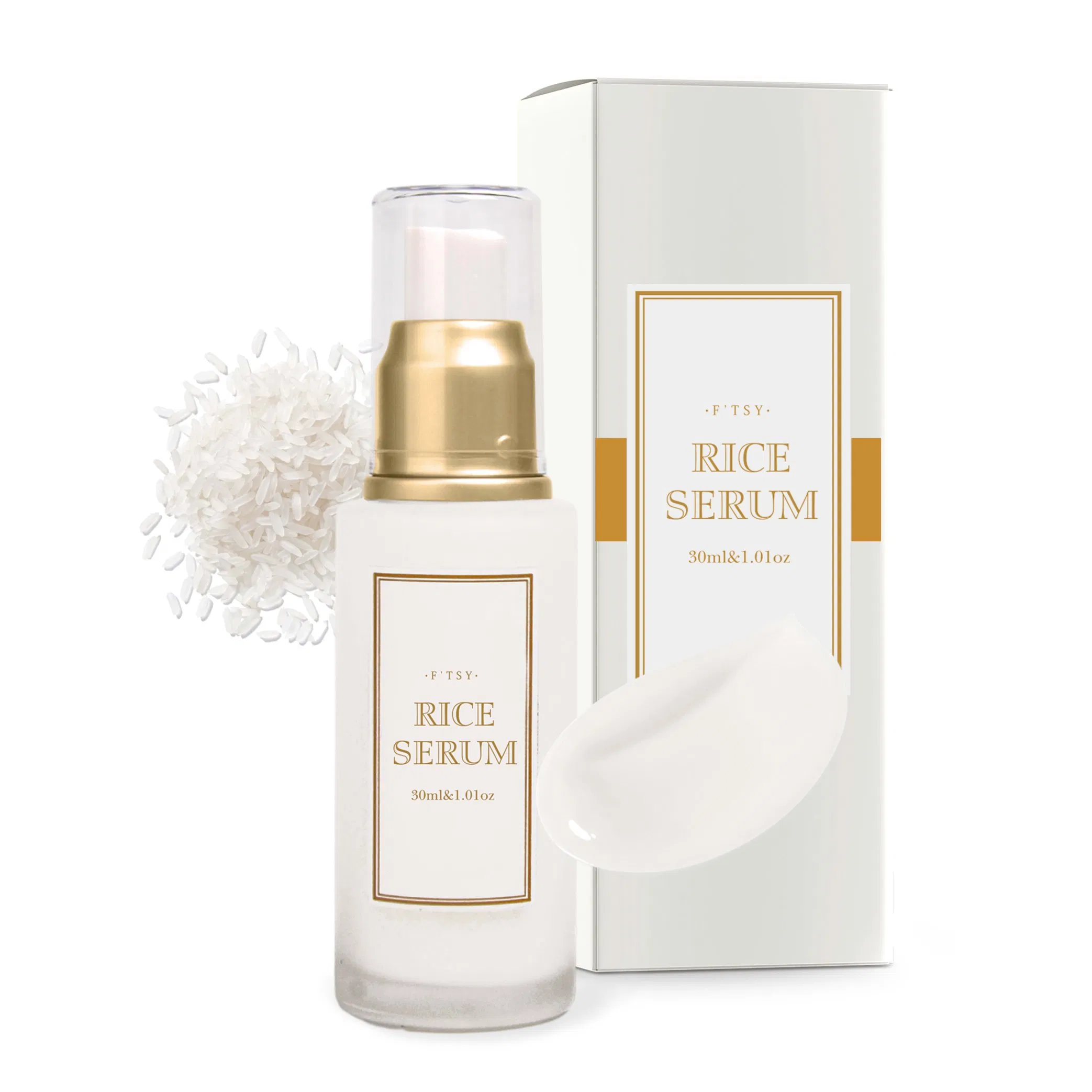 Vegan Skincare Whitening Rice Serum Anti Aging Niacinamide Rice Essence Private Label