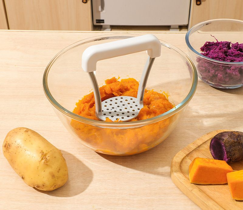 Multi Functional PP Potato Press Ricer Manual Masher for Smooth Mashed Potatoes, Vegetables Fruits Kitchen Helper