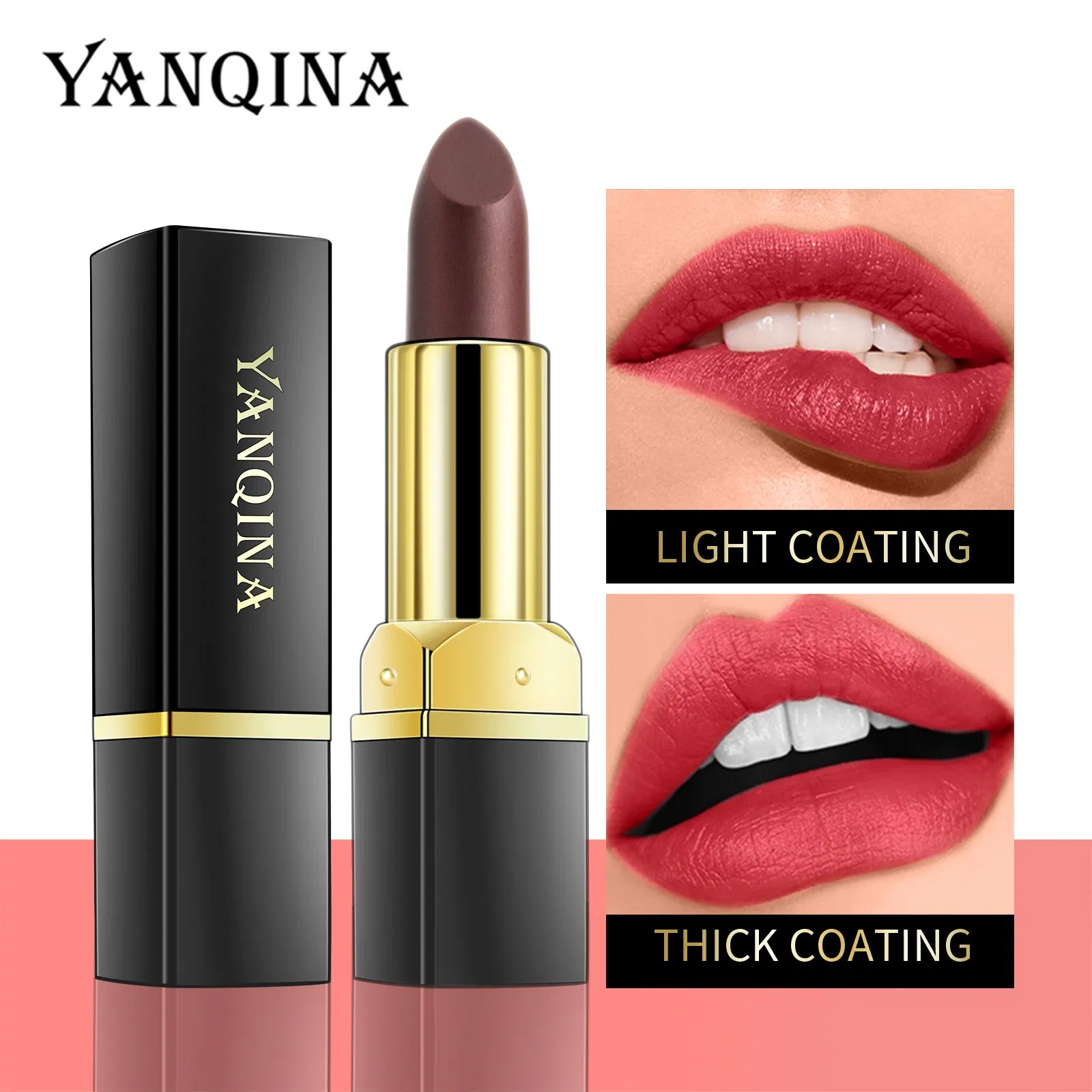 Low MOQ Matte Liquid Lipstick Private Label Waterproof Long Lasting Matte Custom Black Rose Colorful Lipstick