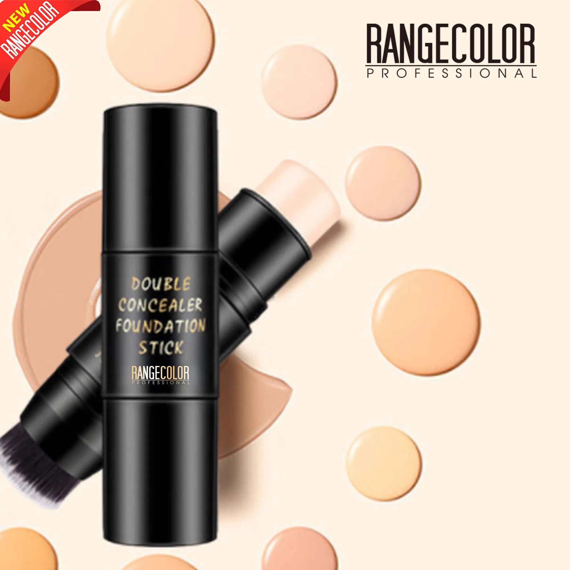 Unique Concealer Stick Double End Foundation Stick with Brush Custom Logo Full Coverage Solid Foundation with Private Label Service