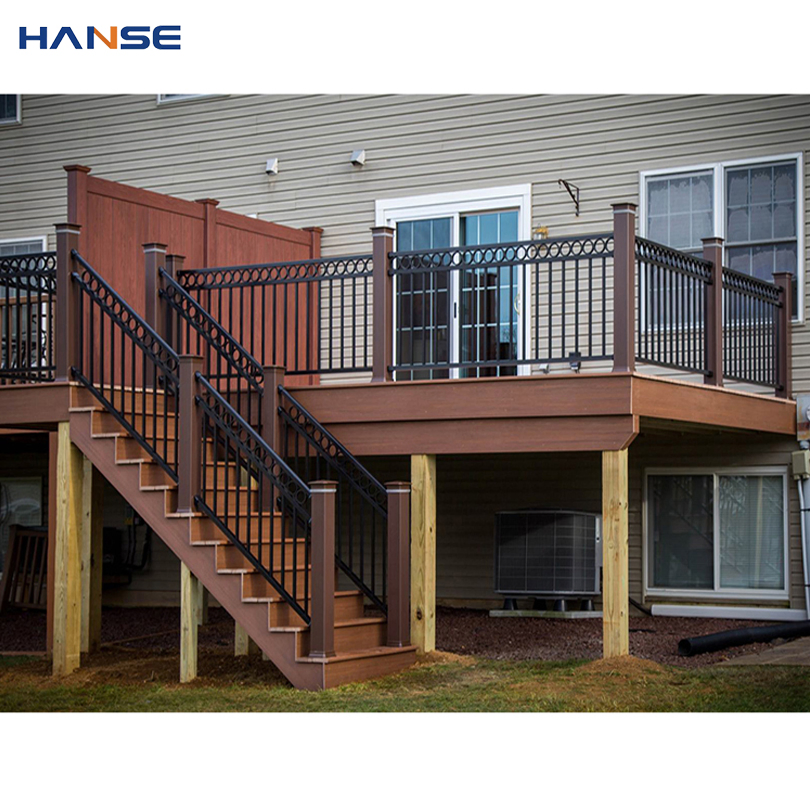 Foshan Good Price Powder Coated Fence Railing Aluminum Outdoor Supplier Terrace Handrails Aluminum Railings for House