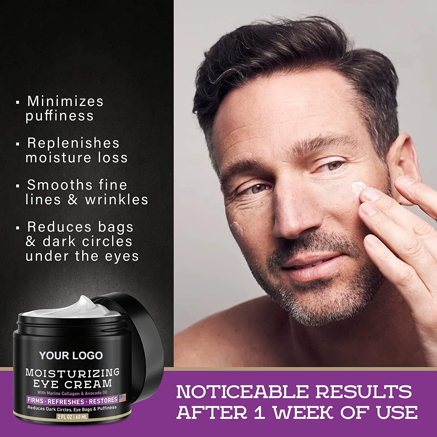 Beauty Cosmetics Skin Care Moisturizing Remove Dark Circles Men's Eye Cream