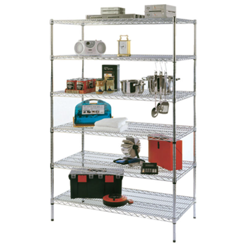 Adjustable Metal Mesh Shelf Shelving Rack for Store Home Warehouse