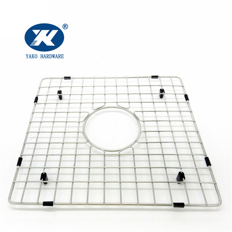 Sink Drain Mat Bottom Grid Draining Rack Grates Metal Stainless Steel Kitchen Sink Grid Protector