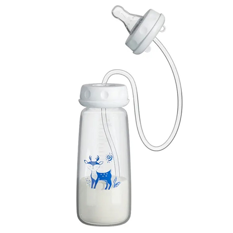 240ml BPA Free Hand Free Standard Neck Baby Bottle PP Baby Bottle